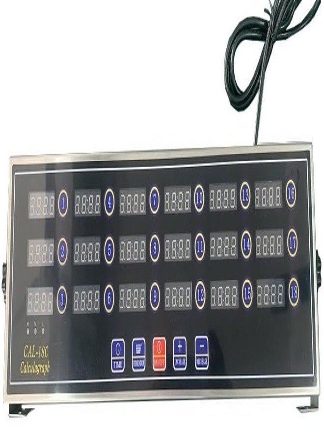 KZU Commercial Kitchen Timer with 18 Channels, Professional LED Digital Timer for Cooking, Loud Alarm Volume +/-, Heavy Duty Stainless Steel Large Timers with Waterproof Panel & Memory Function - Image 4